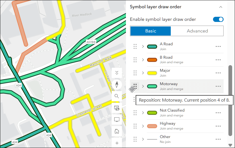Set layer drawing order Set layer drawing order