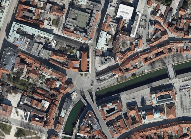 A section of the final true orthophoto mosaic of Ljubljana city center (in 2020). Data courtesy of Municipality of Ljubljana, Slovenia.