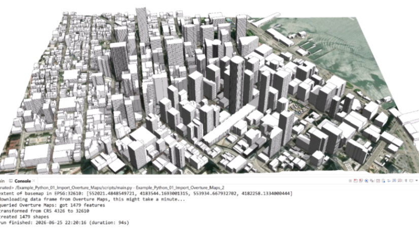 Use Python in ArcGIS CityEngine and import features from Overture Maps