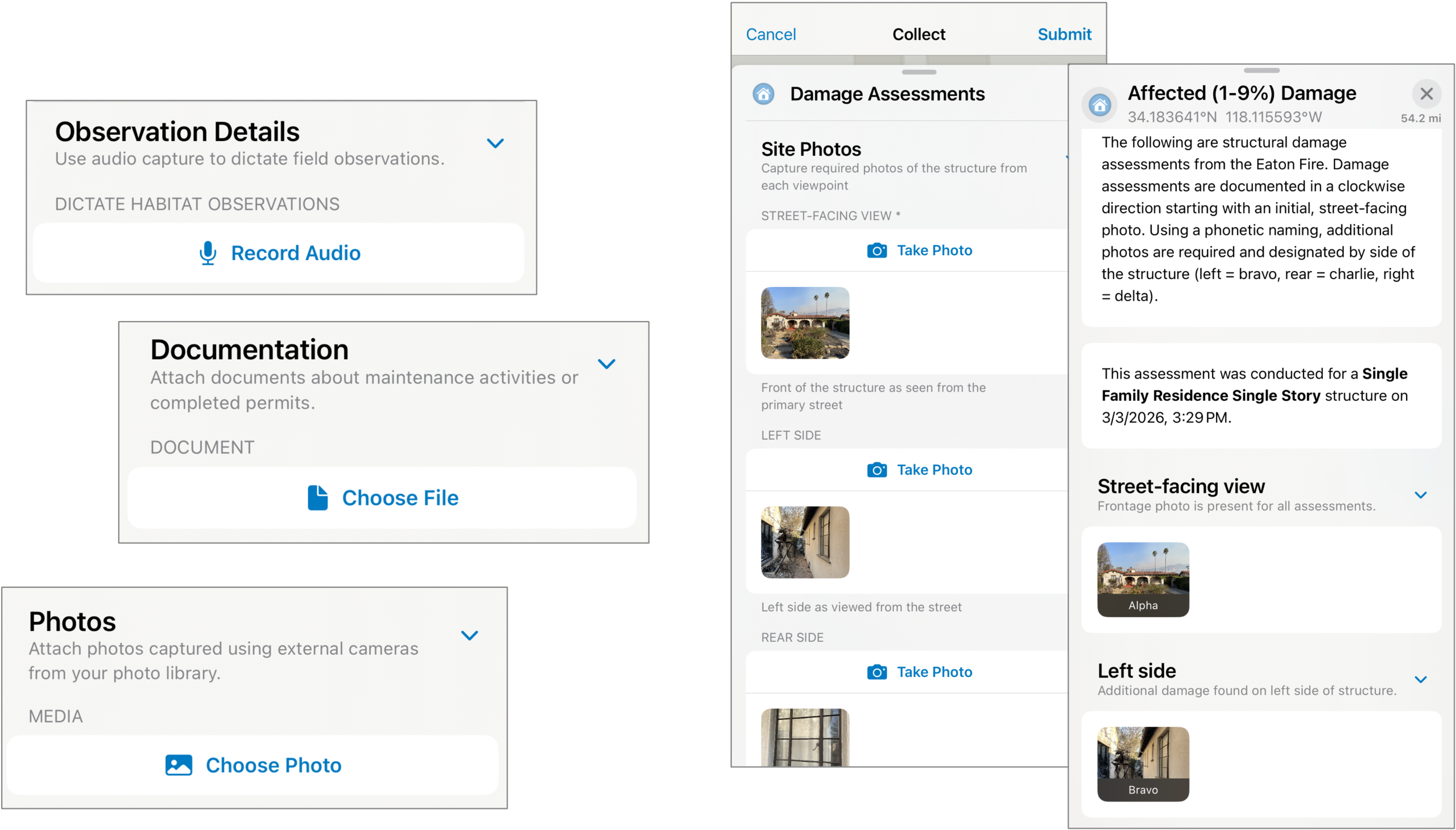 Use attachment form elements and attachment pop-up elements to capture and visualize media.