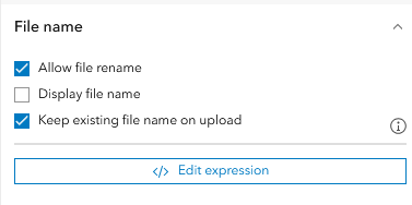 Image shows attachment element file name settings