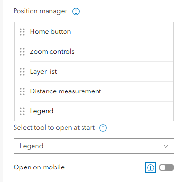 Position manager option to expand tool on mobile