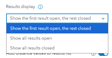 New option to open first results and collapse others