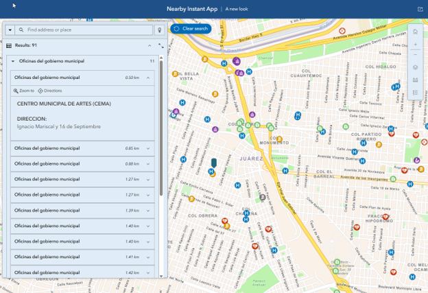 Updated look of the Nearby app