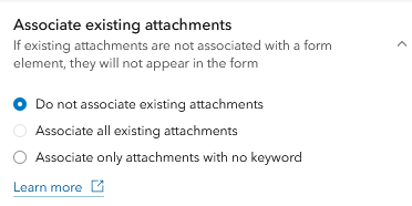This image shows the different attachment association options available on general attachment elements