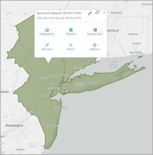 Map of New York-Newark CSA