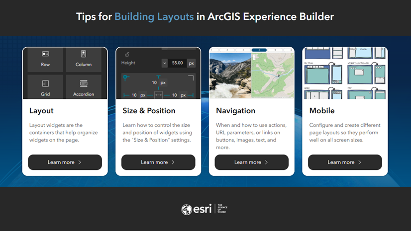 ArcGIS Blog - Tips for Building Layouts in ArcGIS Experience Builder