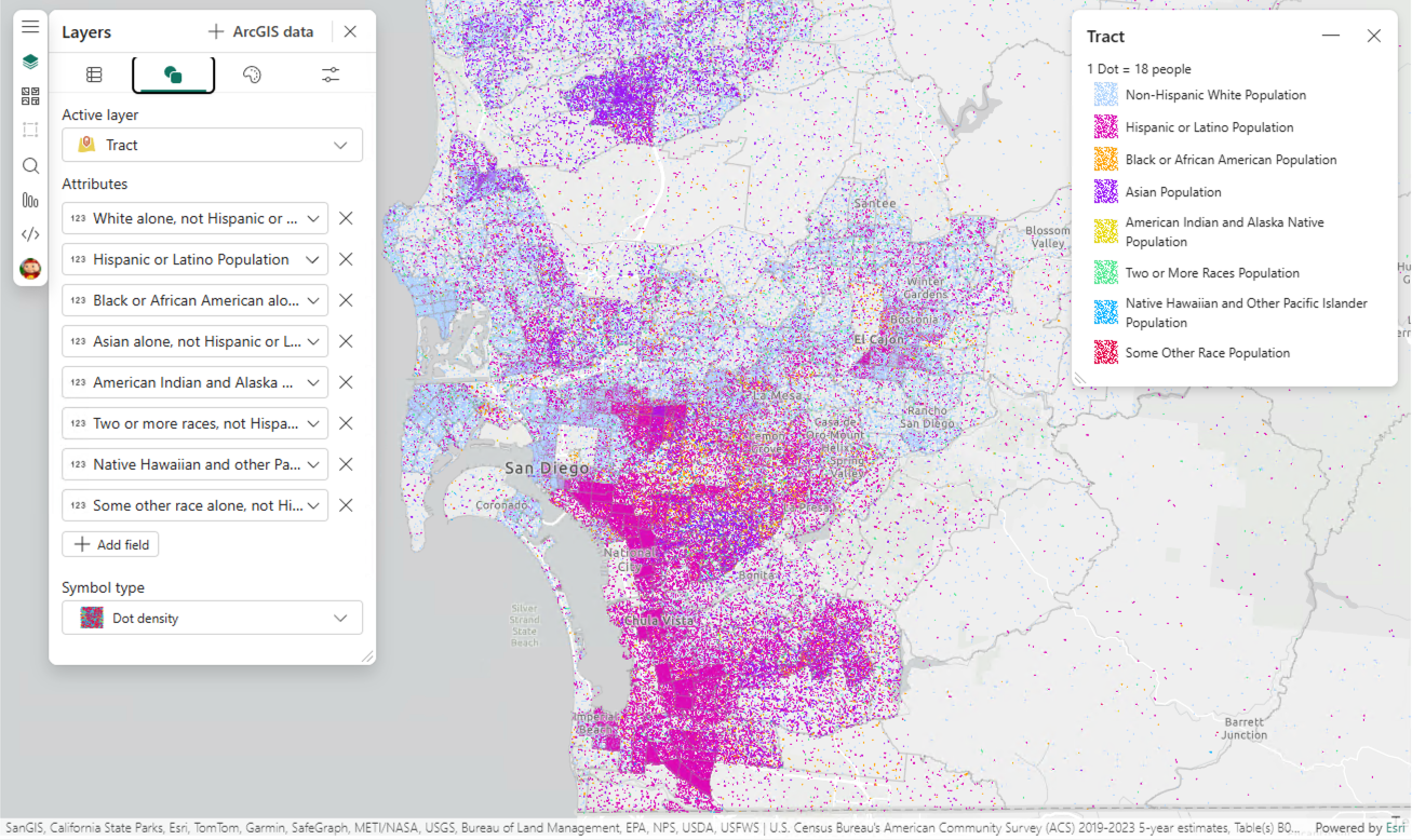 ArcGIS for Power BI - Dot density