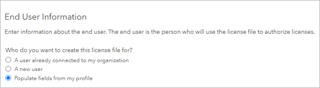 End user information