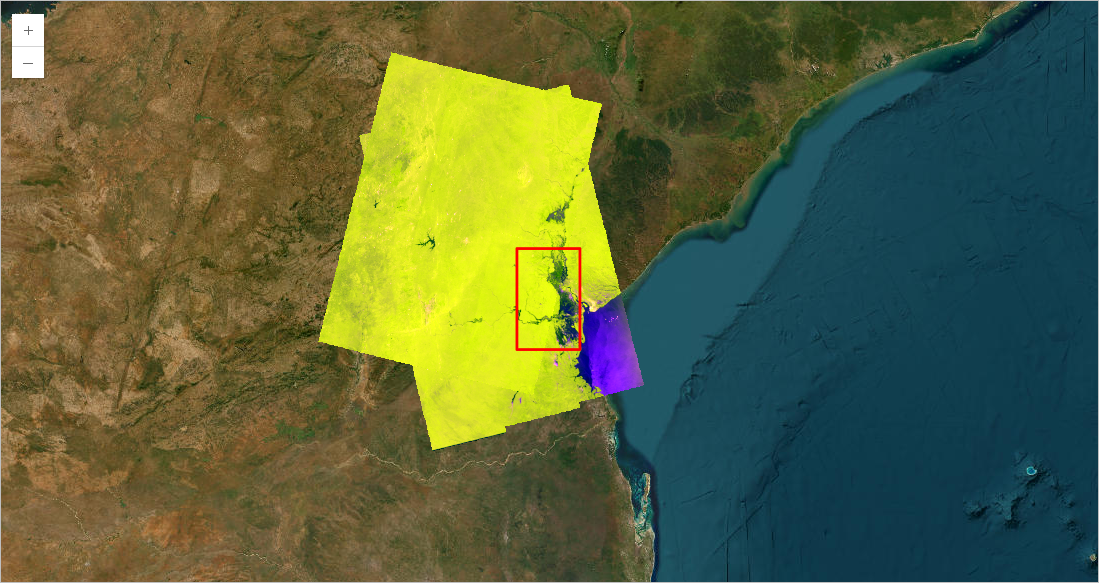 Post-flood Sentinel-1 scenes intersecting the Beira AOI (4 scenes).