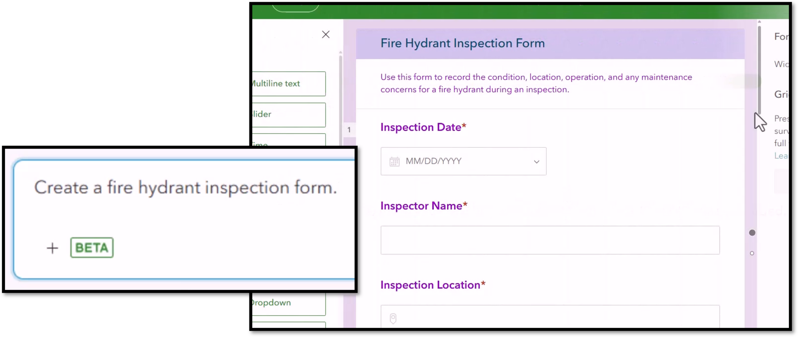 AI assistant for form creation