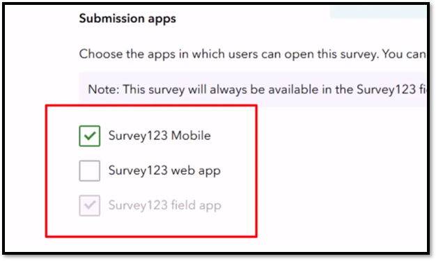 Specify app that can open a survey