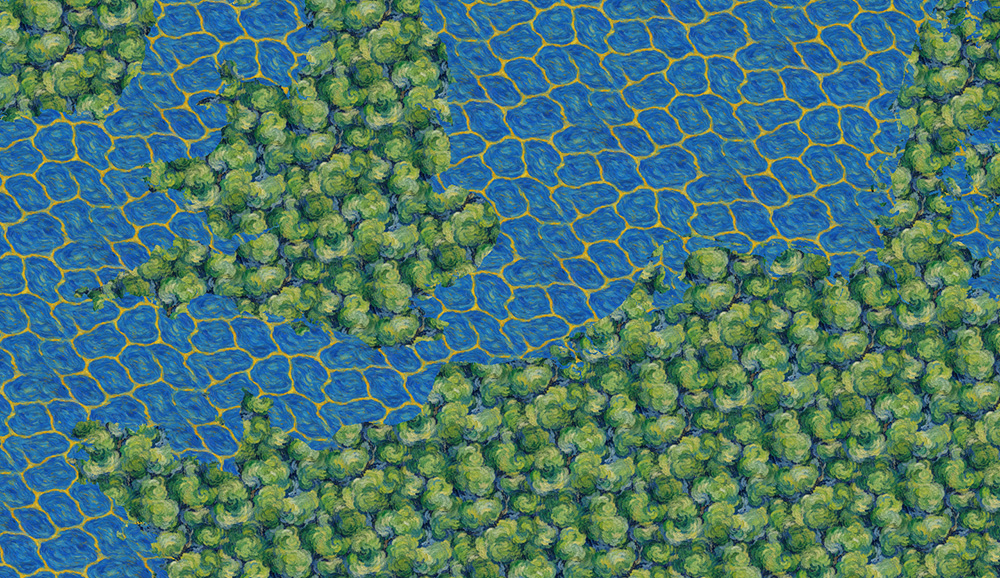 van Gogh inspired vector basemap