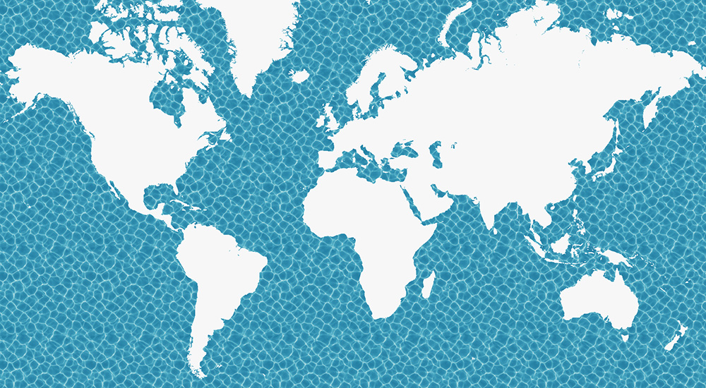 Superposición de mapa base vectorial de textura de agua