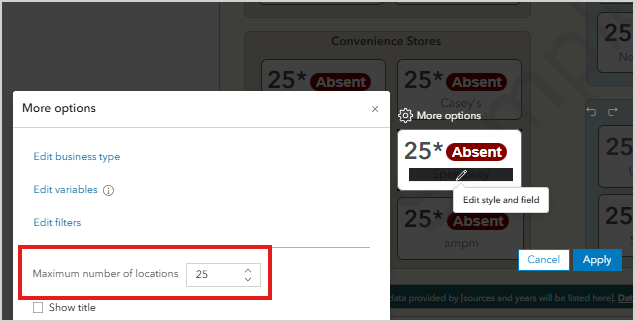 Image showing editing options in BA Web infographic
