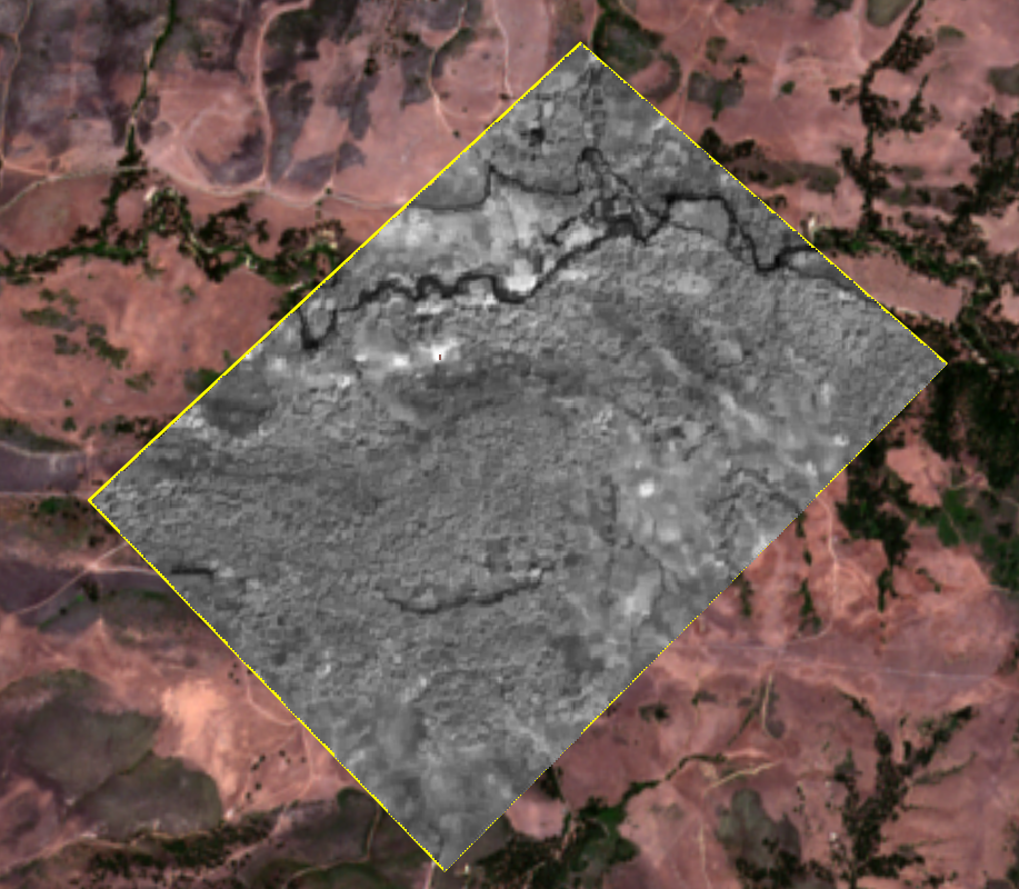 EVI output imagery layer