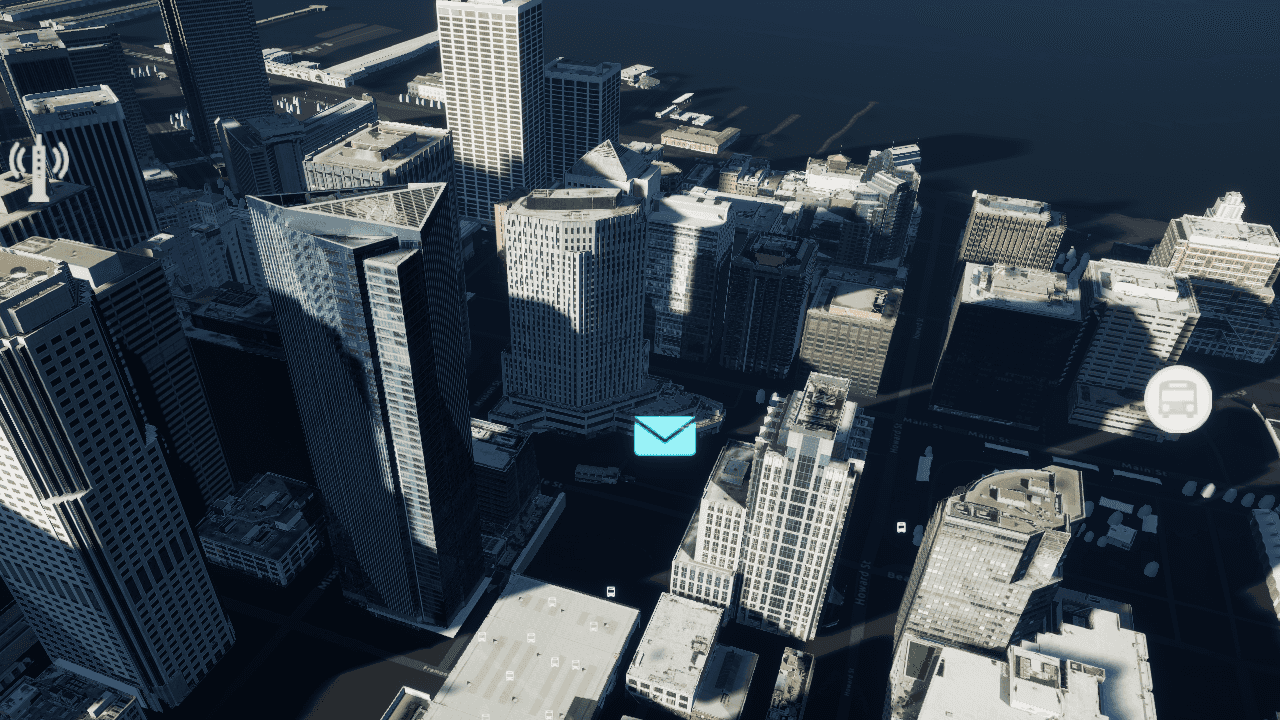 2D marker symbols in 3D point scene layer.
