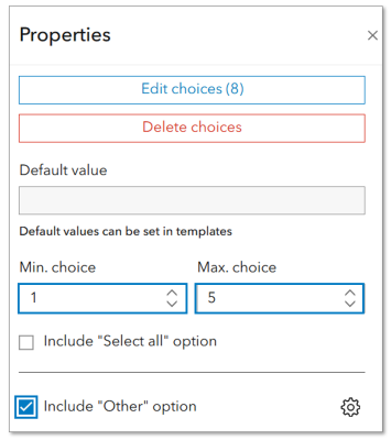 Set a min or max for values that editors can select, not including 'Other.'