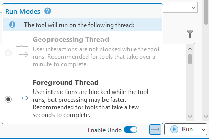 Geoprocessing Run Modes
