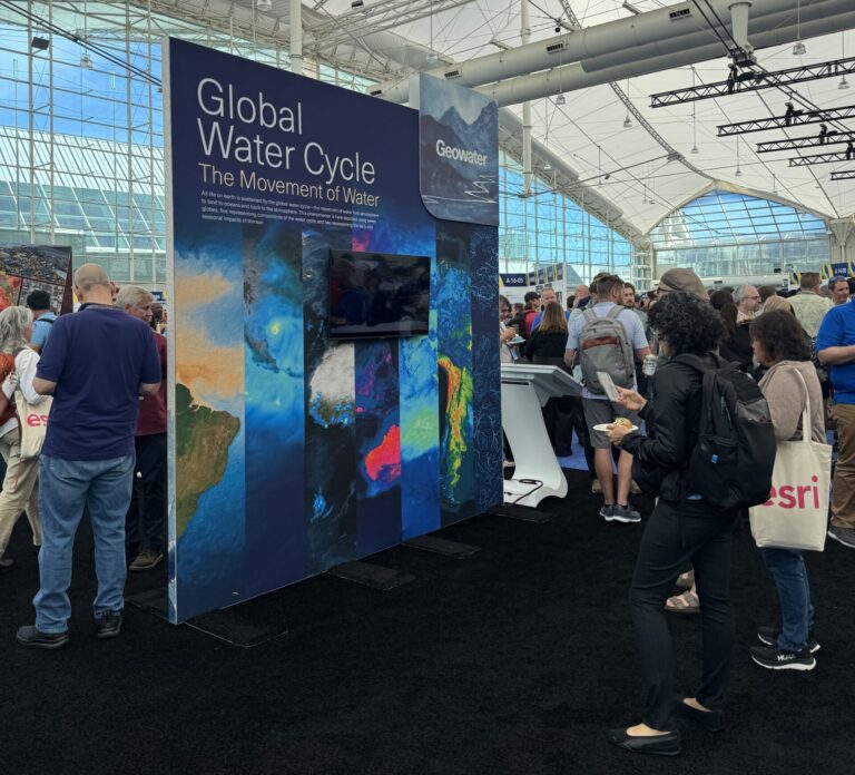 Geowater kiosk in the 2026 UC Map Gallery.