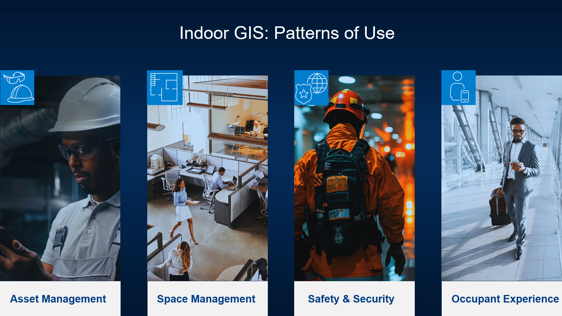 Overview of Indoor GIS capabilities for building operations and indoor mapping.