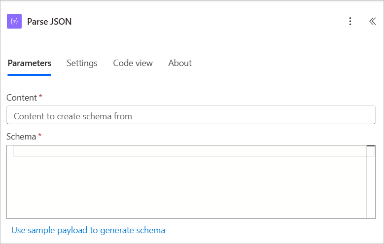 The Parse JSON action