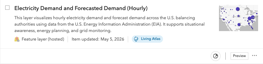 hourly demand data