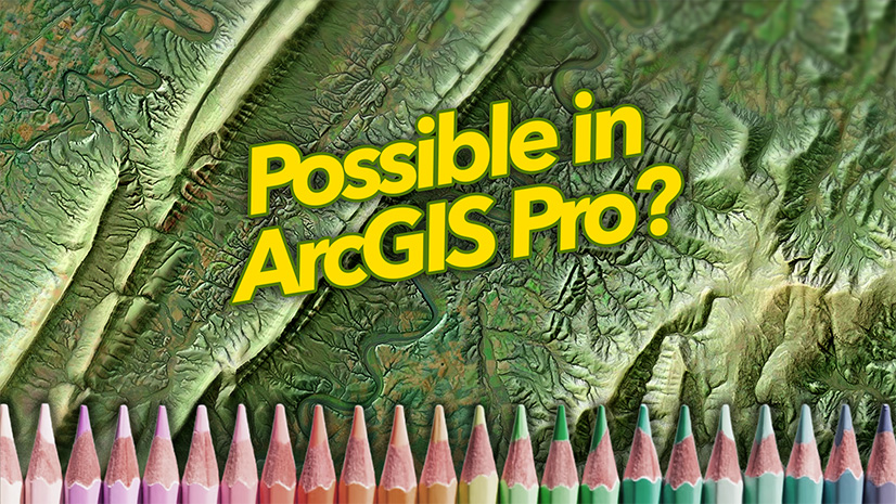 ArcGIS Blog - Vintage retro hand-drawn-ish hillshade in ArcGIS Pro