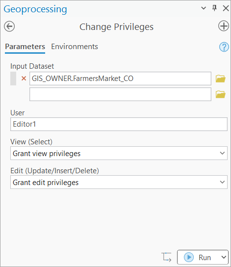 Assign dataset privileges