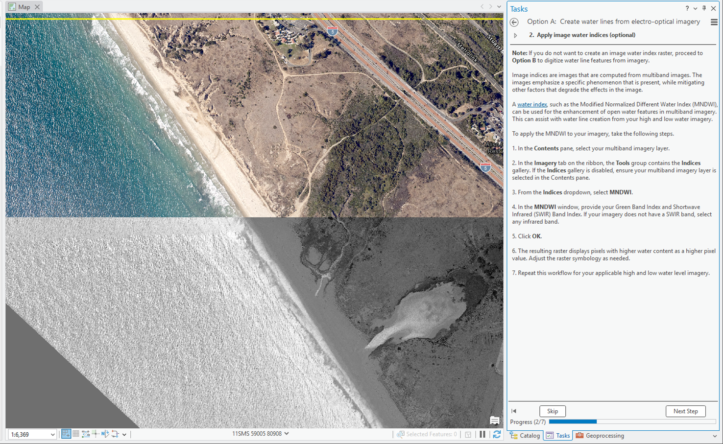 Beach Analysis MNDWI
