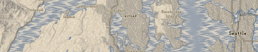A sample of the Seattle area using the 19th Century map