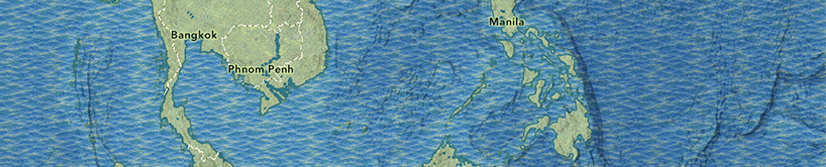 The area around the Philippines shown in the Pointillist map sample