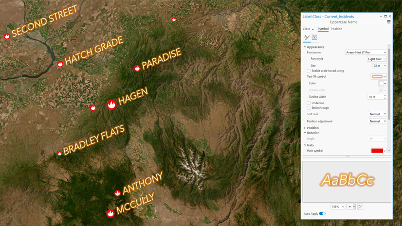 ArcGIS Blog - How to hack shadow and glow into ArcGIS Pro text and labels