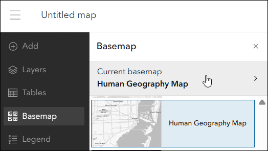 Open current basemap