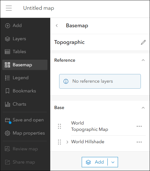 Topographic basemap components