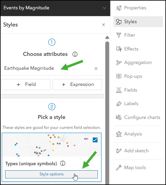 Choose Types (unique symbols) style