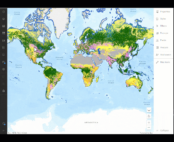 ESA Worldcover imagery hosted by ArcGIS Image for ArcGIS Online
