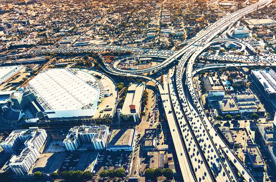 Oblique image of a desert city Oblique image of a desert city