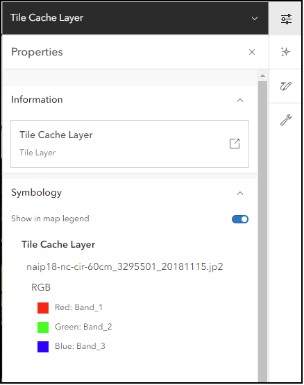 Properties of Tile Cache Layers