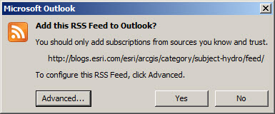 Microsoft Outlook RSS