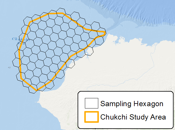 Sampling locations defined by hexagons