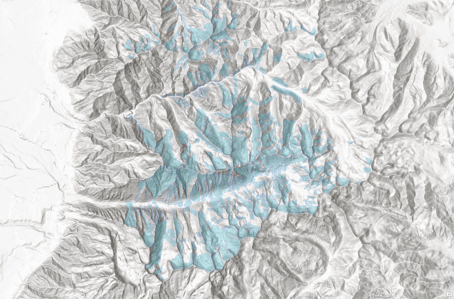 Mapping avalanche paths in southern Utah (USA). 