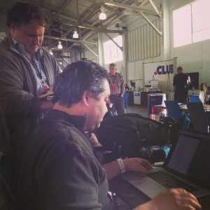 Doug Carroll and a Launch Festival participant