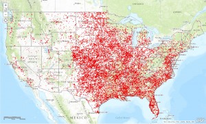 Tornado Locations 1994-2008
