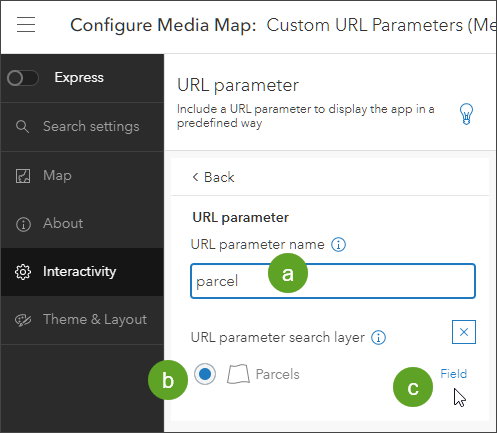 Custom URL parameter