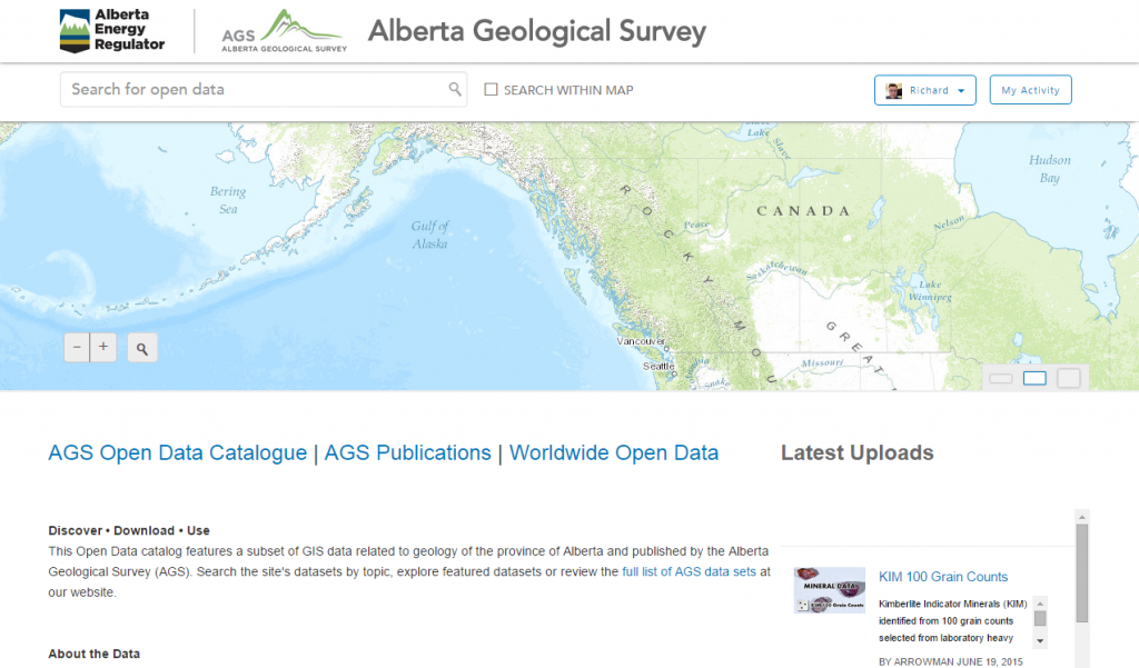 Alberta Open Data Catalogue home page