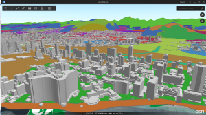 Earth with CyberCity3D data