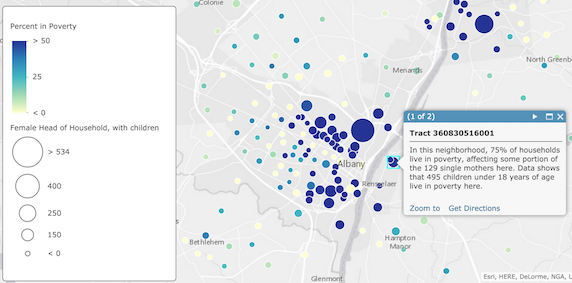 Where are single moms in high poverty neighborhoods?