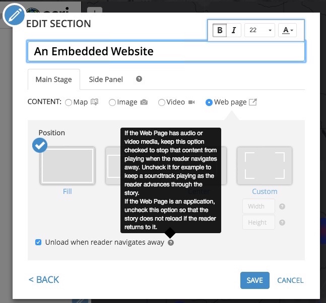 Best practices for embedding apps and web content in Story Maps