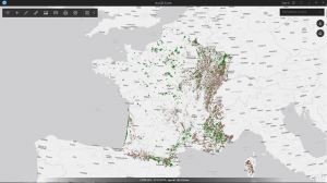 A WMS displayed in ArcGIS Earth 1.1